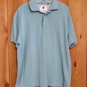 Black/Brown 1826 Duck Egg Blue Pique Polo Shirt XX
